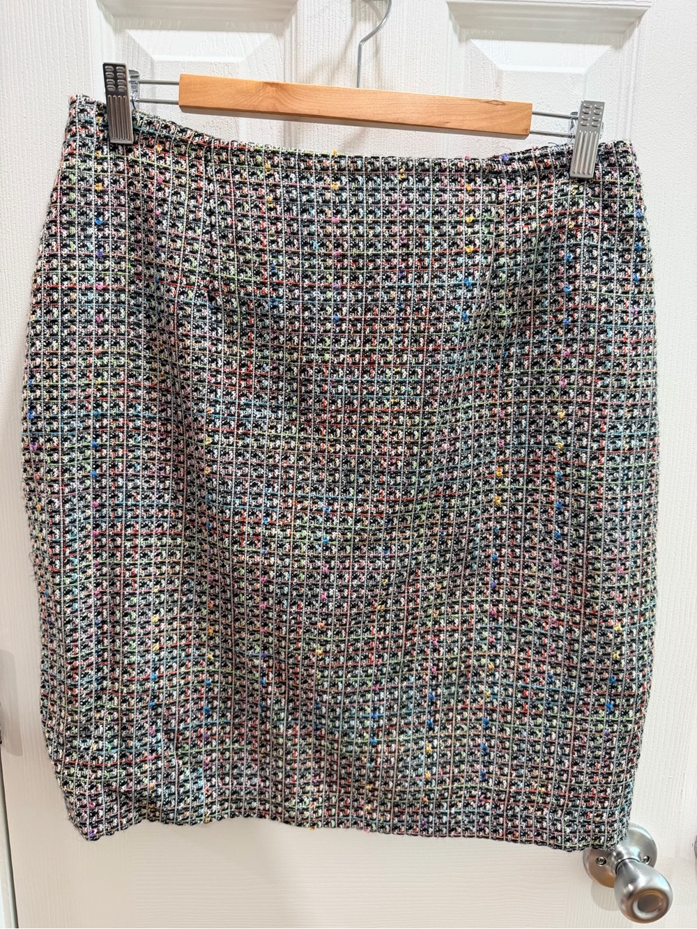Multicolor Tweed Pencil Skirt - Women's